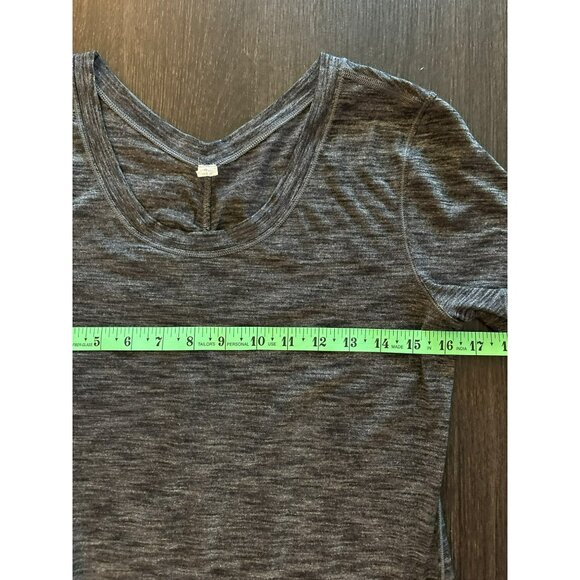 Lululemon Intensi-Tee Short Sleeve Heathered Black Size 8 - Picture 5 of 6